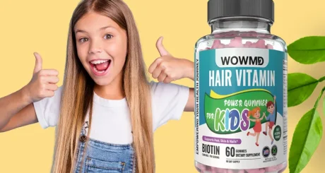 Wowmd Hair Vitamin Power Gummies pour les enfants: parents - Nutrition approuvée pour la culture des cheveux